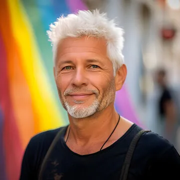 一位老者在研究数据图表